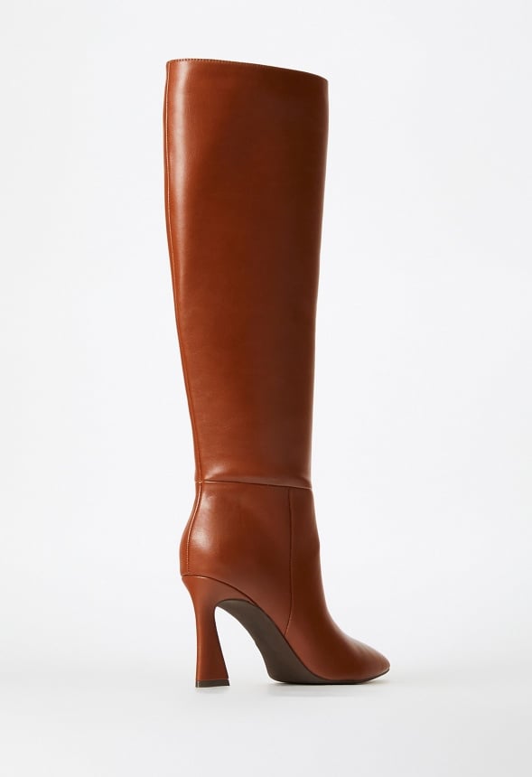 Alice Stiletto Boot Leather Brown