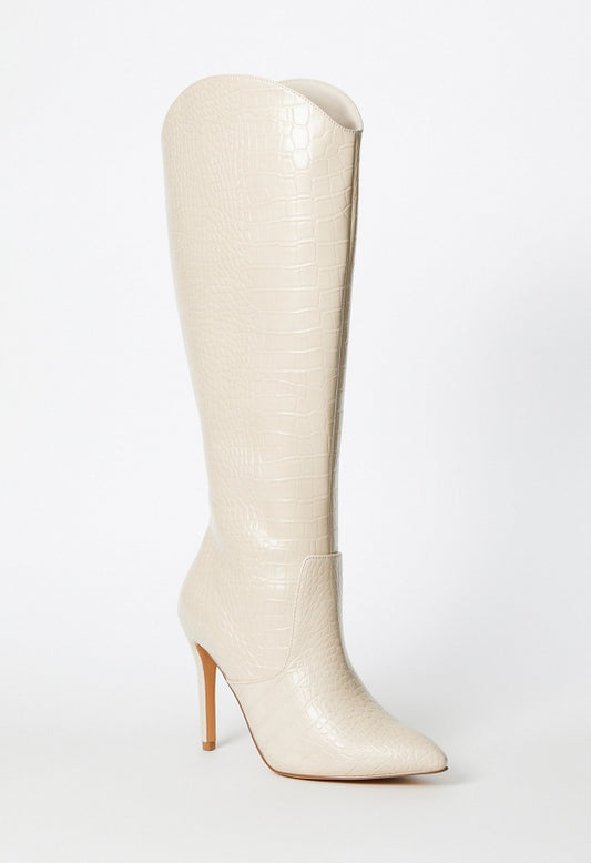 Paige Stiletto Boot Natural