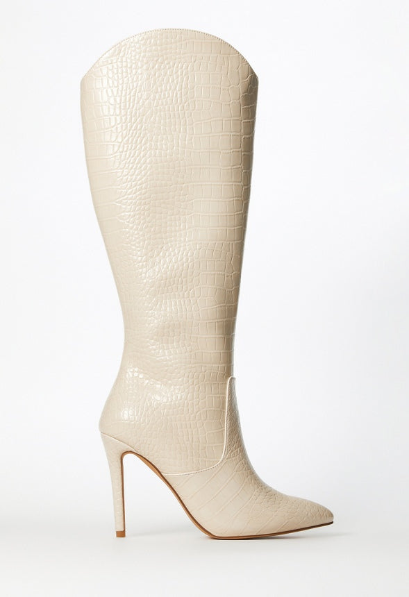 Paige Stiletto Boot Natural