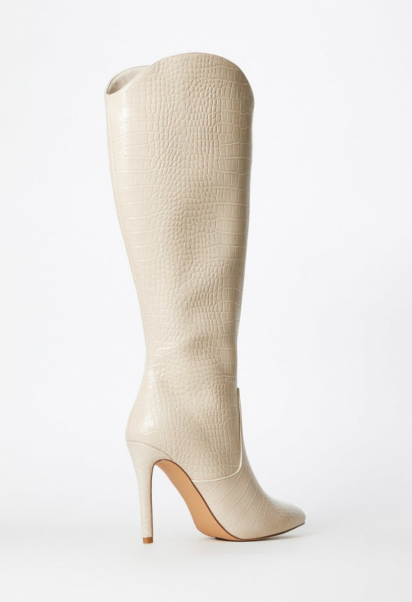 Paige Stiletto Boot Natural