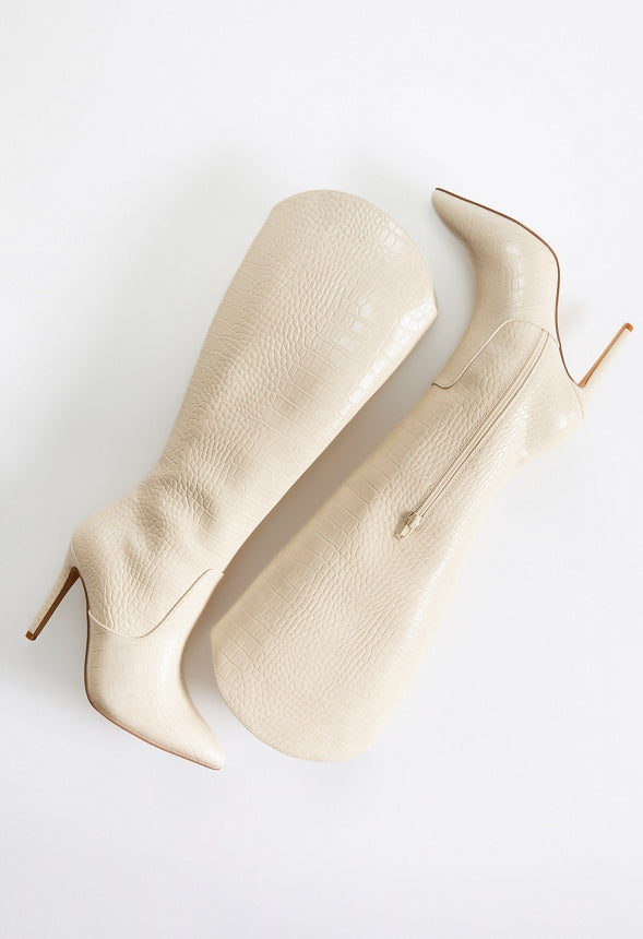 Paige Stiletto Boot Natural