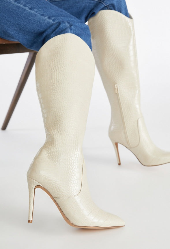 Paige Stiletto Boot Natural