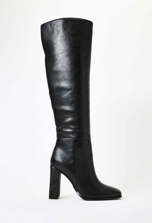 Monrow Over-The-Knee Boot Black Caviar
