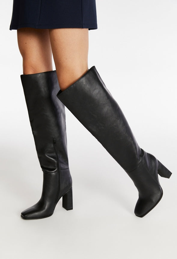 Monrow Over-The-Knee Boot Black Caviar