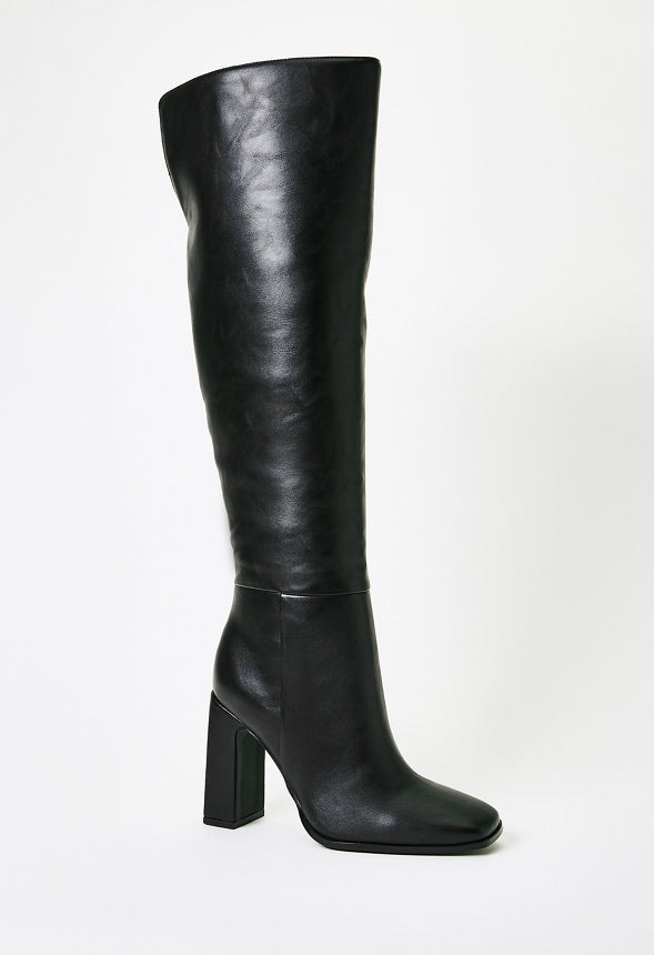 Monrow Over-The-Knee Boot Black Caviar