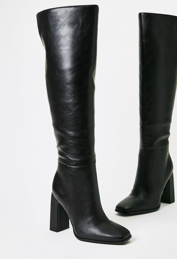 Monrow Over-The-Knee Boot Black Caviar