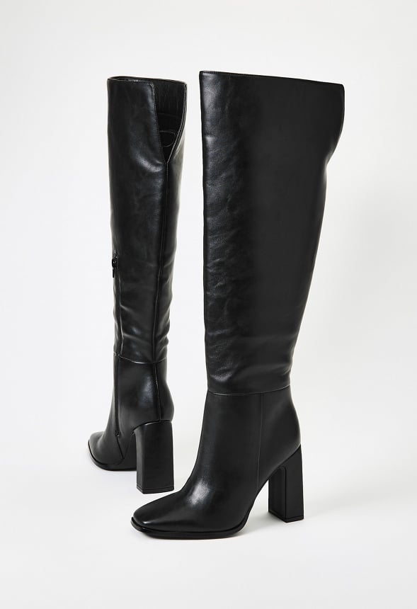 Monrow Over-The-Knee Boot Black Caviar