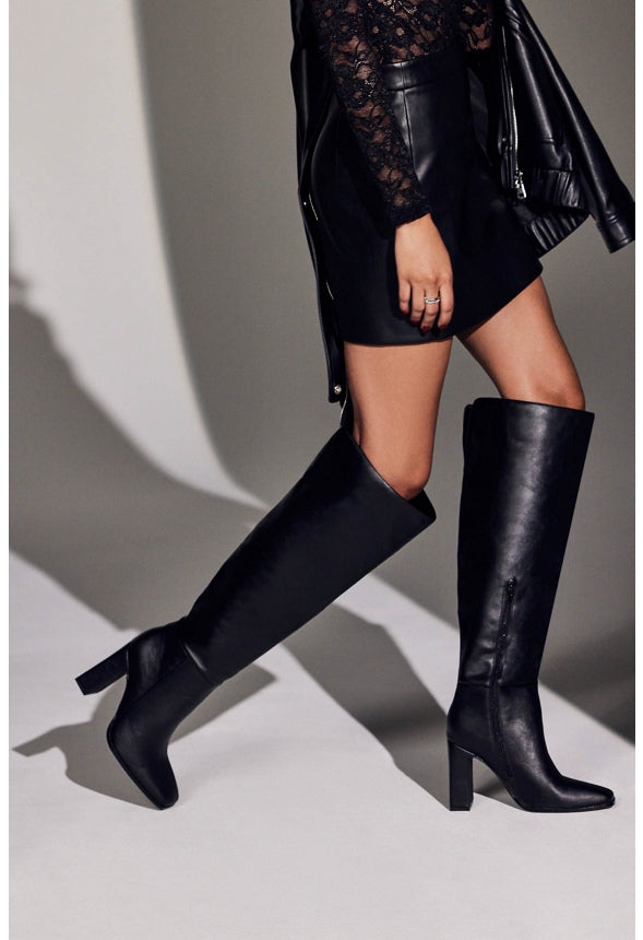 Monrow Over-The-Knee Boot Black Caviar