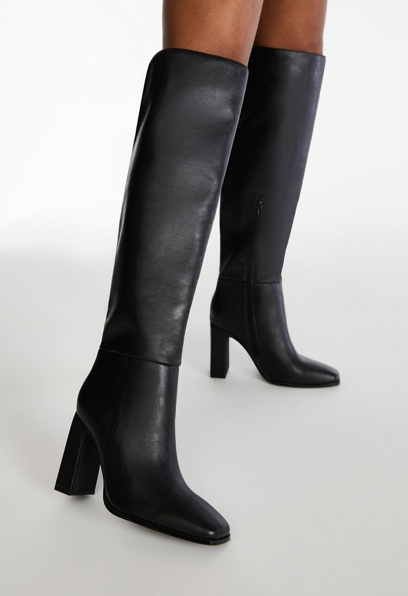 Monrow Over-The-Knee Boot Black Caviar