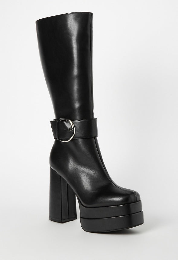 Soraya Platform Boot Black Caviar