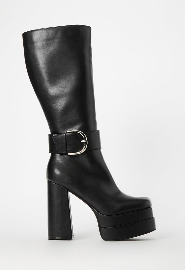 Soraya Platform Boot Black Caviar