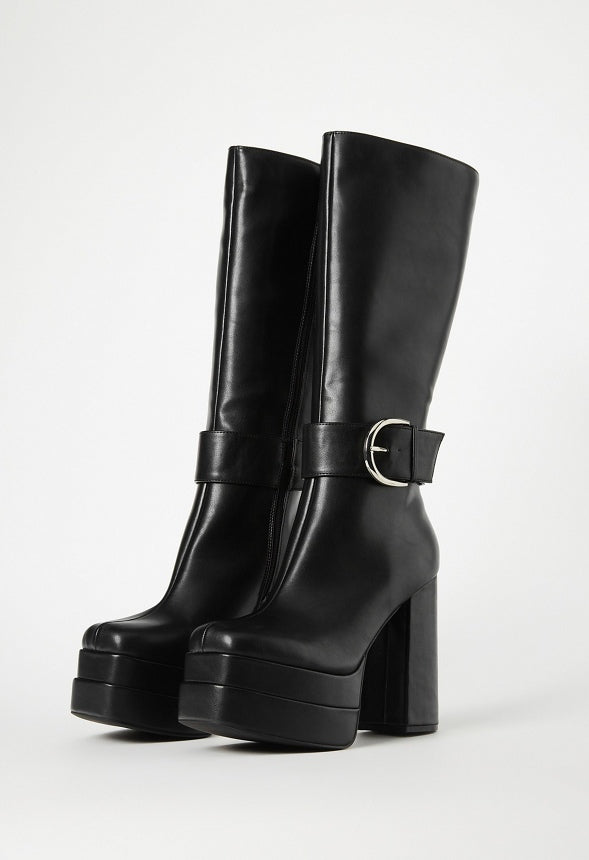 Soraya Platform Boot Black Caviar