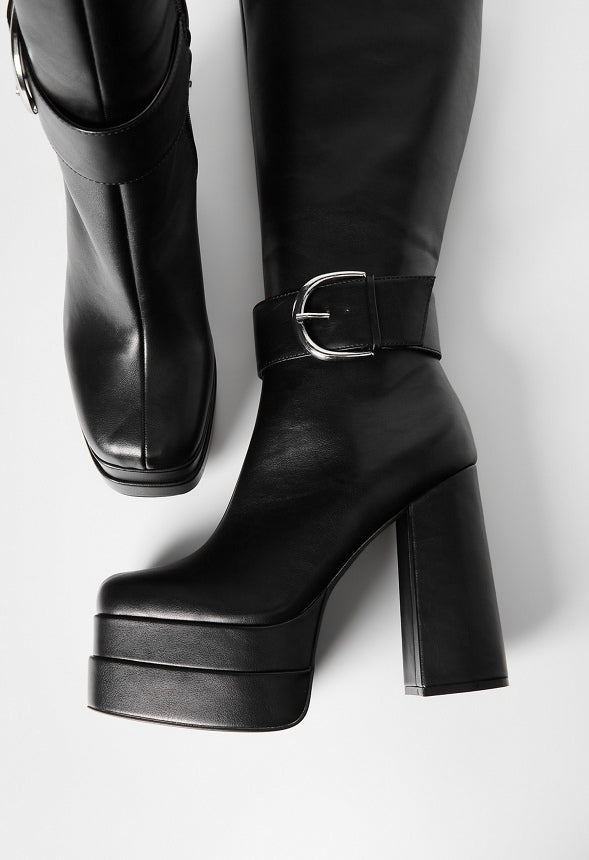 Soraya Platform Boot Black Caviar