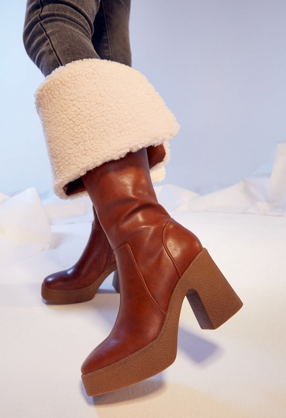 Parker Block Heeled Boot Whiskey