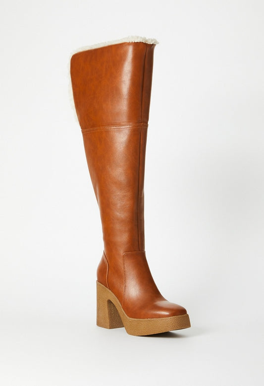 Parker Block Heeled Boot Whiskey