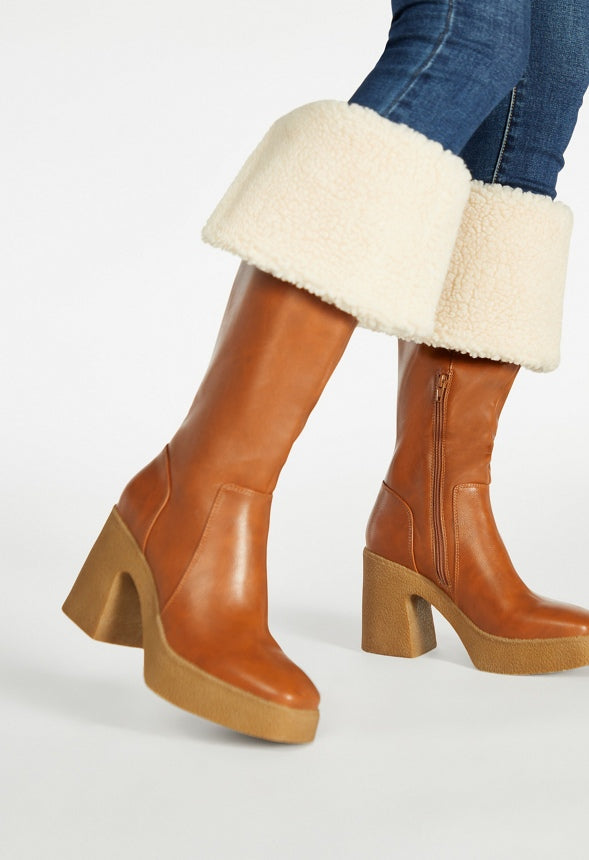 Parker Block Heeled Boot Whiskey