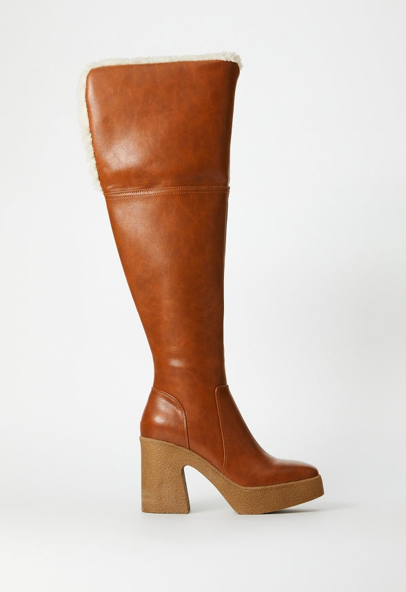 Parker Block Heeled Boot Whiskey