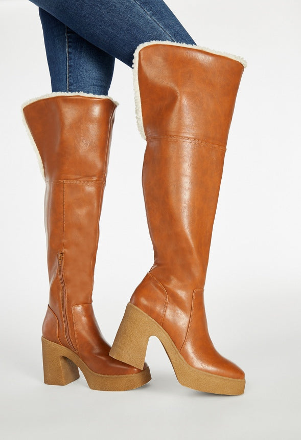 Parker Block Heeled Boot Whiskey