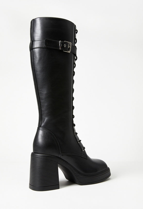 Hara Lace-Up Boot Black Caviar