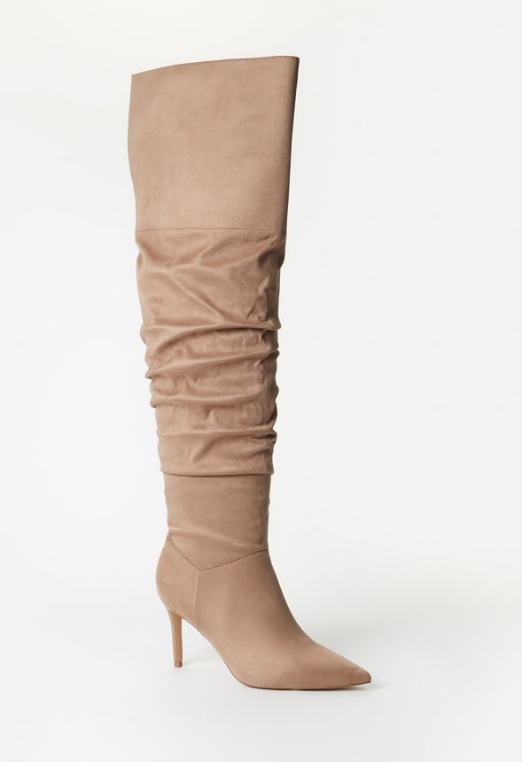 Shona Slouchy Stiletto Boot Taupe