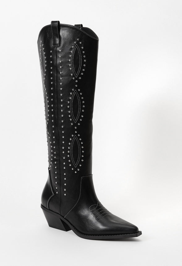 Casey Western Boot Black/ Stud