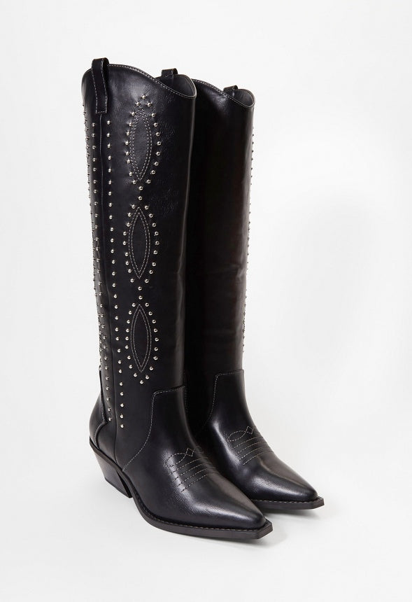 Casey Western Boot Black/ Stud