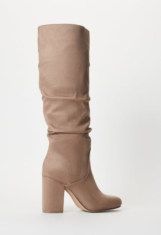 Leona Heeled Boot Taupe