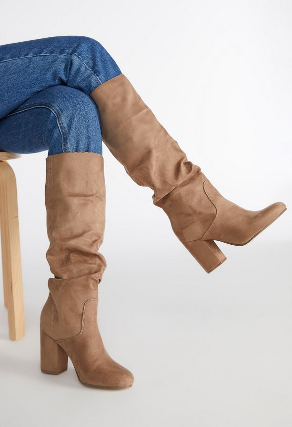 Leona Heeled Boot Taupe
