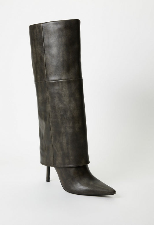 Sivan Stiletto Boot Distressed Black