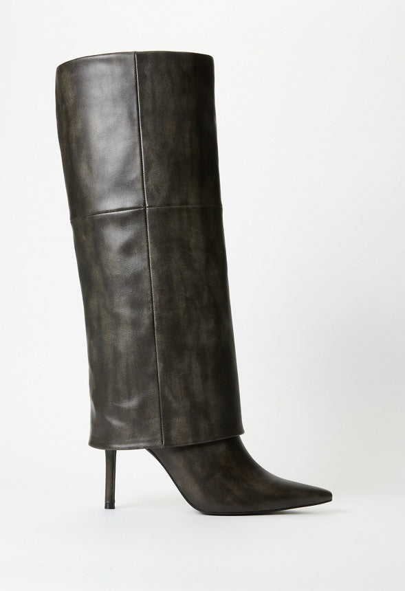 Sivan Stiletto Boot Distressed Black