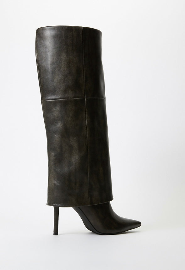 Sivan Stiletto Boot Distressed Black