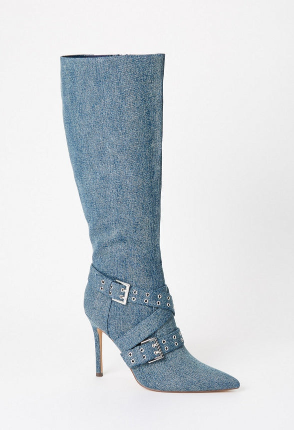 Kimmy Stiletto Boot Acid Blue