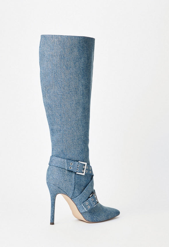 Kimmy Stiletto Boot Acid Blue