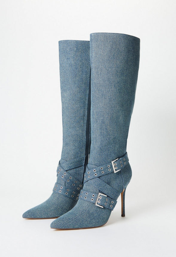 Kimmy Stiletto Boot Acid Blue
