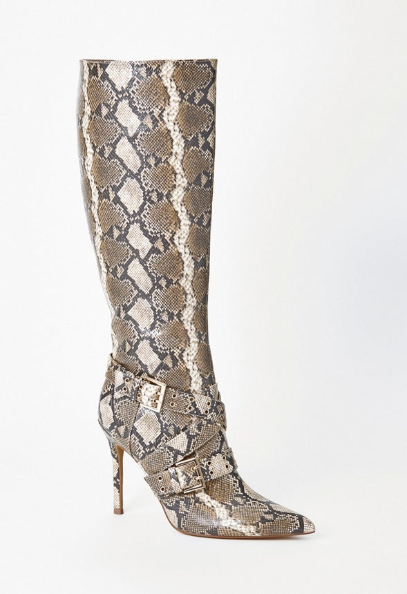Kimmy Stiletto Boot Brown Multi