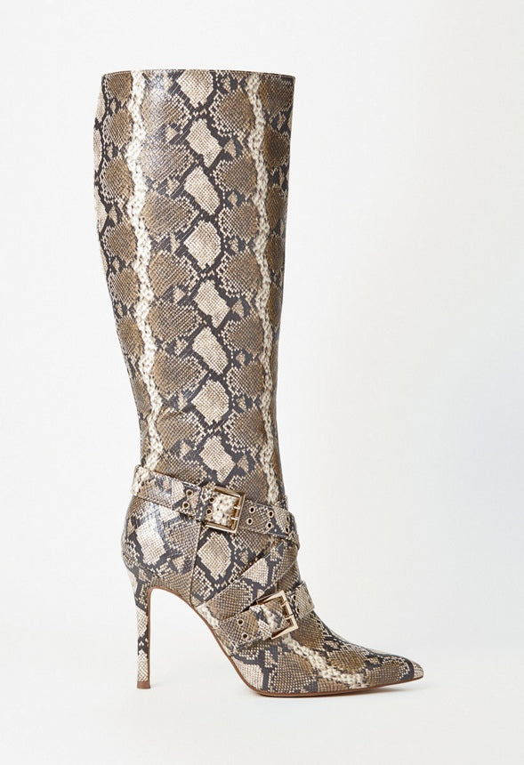 Kimmy Stiletto Boot Brown Multi