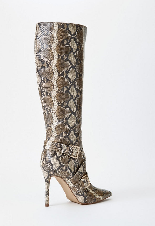 Kimmy Stiletto Boot Brown Multi