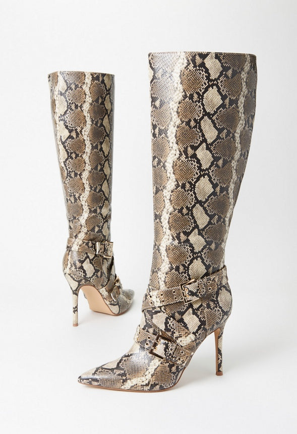 Kimmy Stiletto Boot Brown Multi