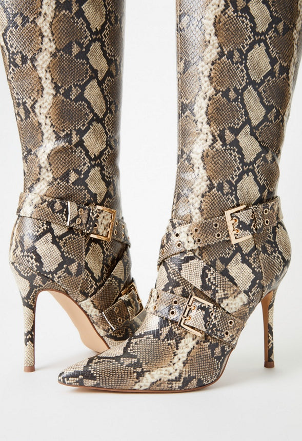 Kimmy Stiletto Boot Brown Multi