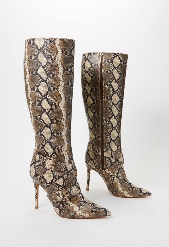 Kimmy Stiletto Boot Brown Multi