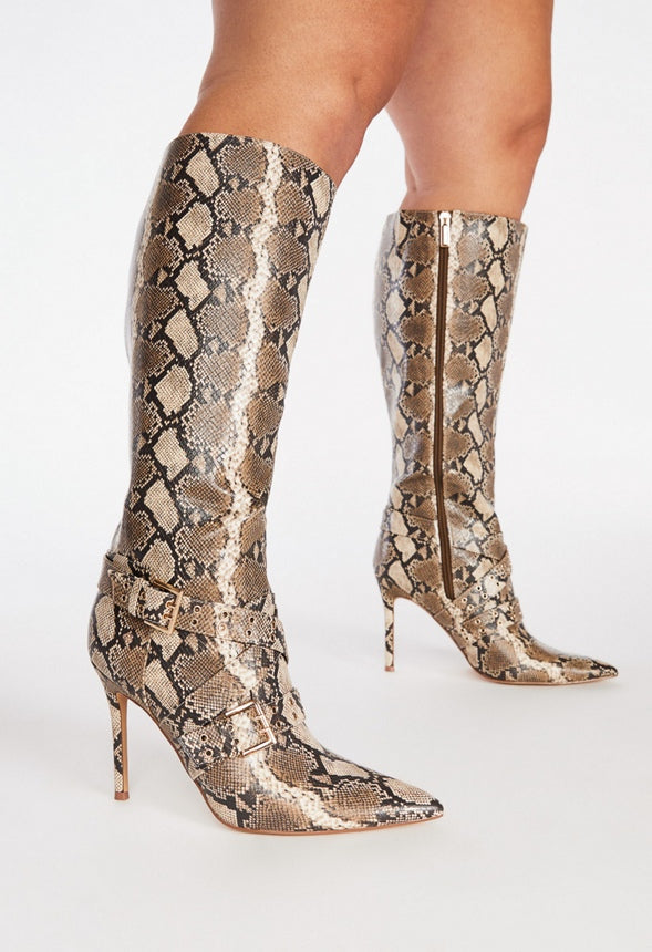Kimmy Stiletto Boot Brown Multi