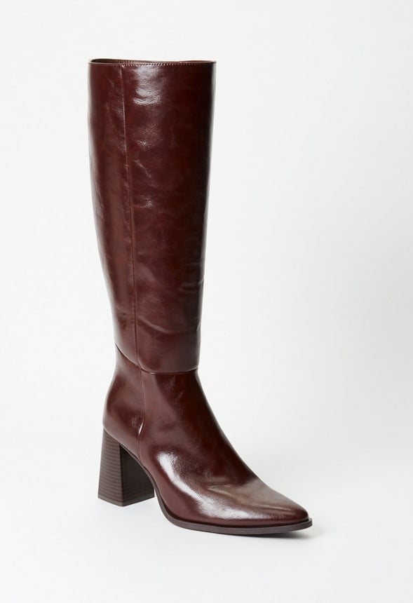 Caite Heeled Boot Chocolate Lab