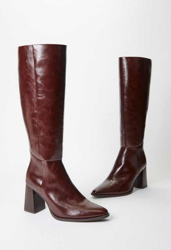 Caite Heeled Boot Chocolate Lab