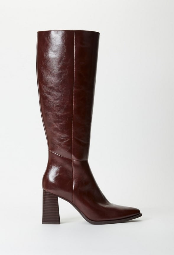 Caite Heeled Boot Chocolate Lab