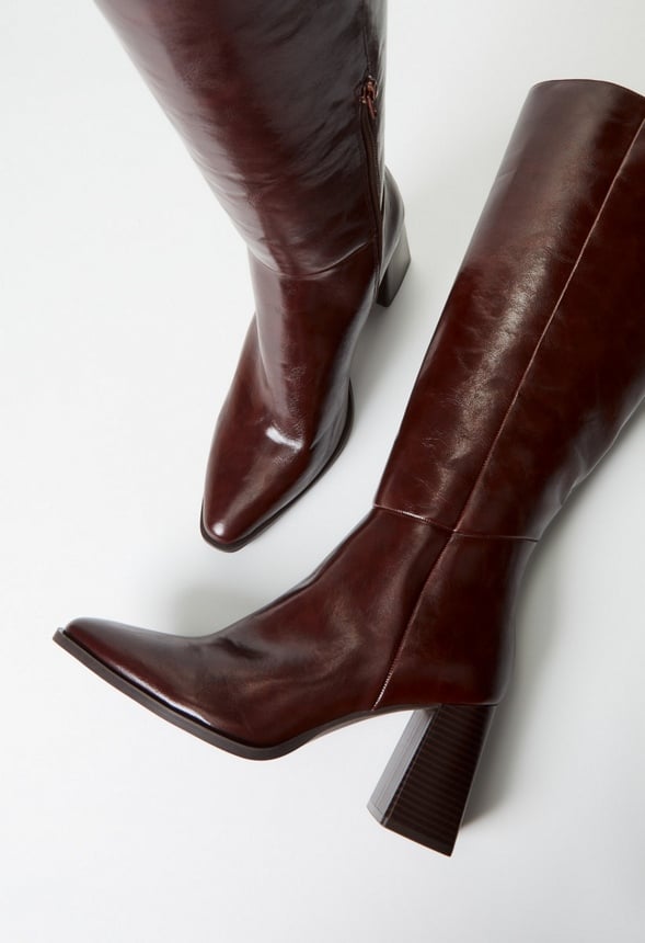 Caite Heeled Boot Chocolate Lab
