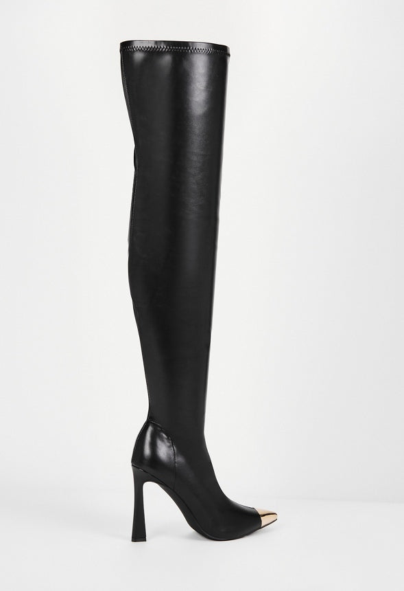 Carmela Heeled Boot Black