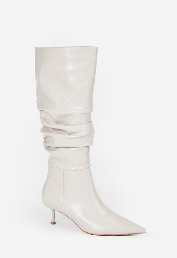 Sharidan Heeled Boot Cement Beige