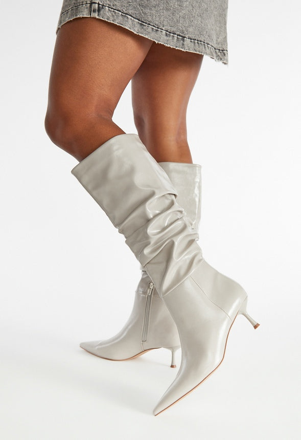 Sharidan Heeled Boot Cement Beige