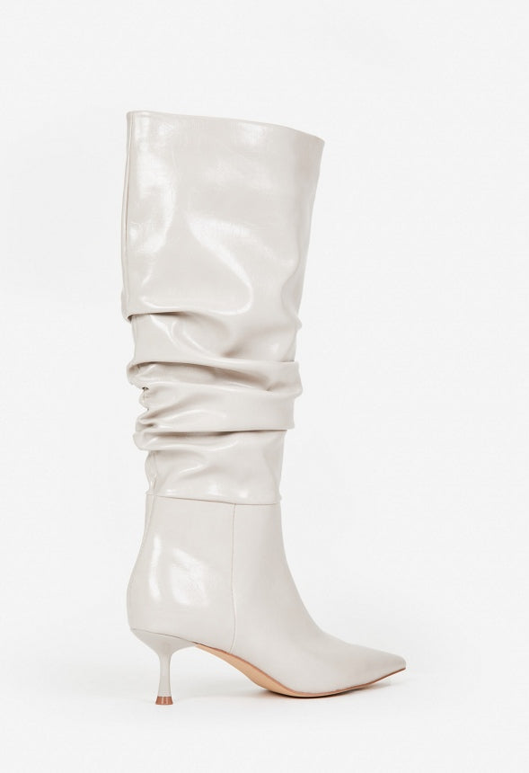 Sharidan Heeled Boot Cement Beige