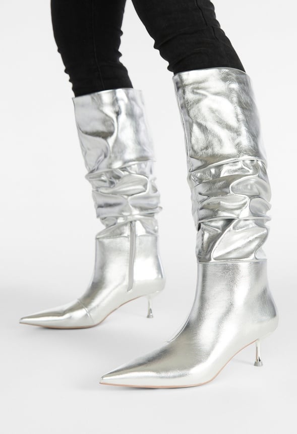 Sharidan Heeled Boot Silver